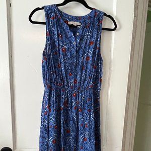 LOFT sleeveless dress MP Blue floral